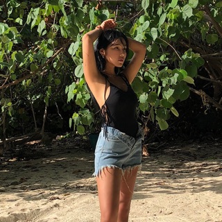Bikini liền thân màu đen/ trắng