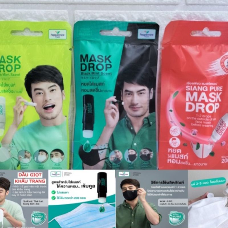 Tinh Dầu Nhỏ Khẩu Trang Mask Drop Thái Lan 3ml