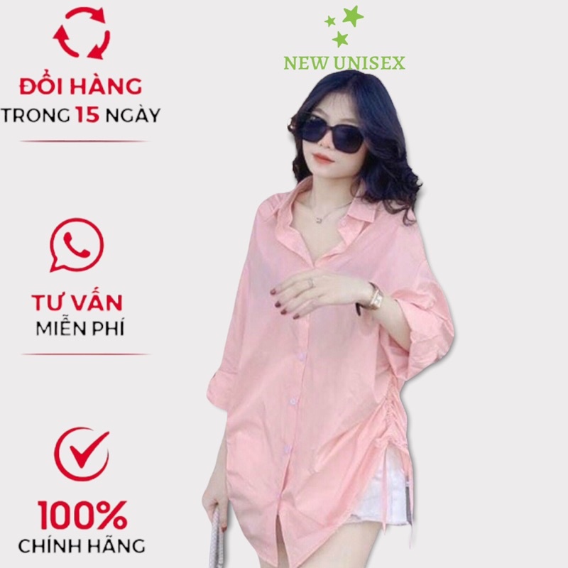 SET Sơ Mi Nữ Dây Rút Hồng kèm Quần Đùi Trắng Chất Đẹp Mát Thích Hợp Đi Chơi Điệu Đà [NEW UNISEX]