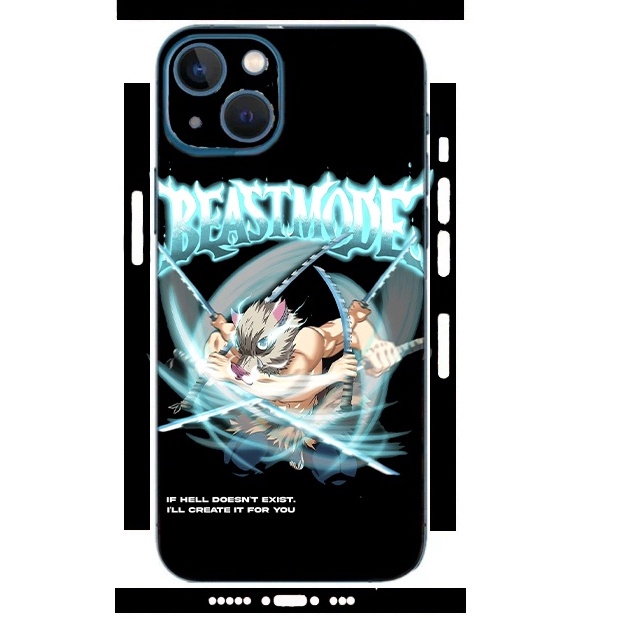 Tấm dán Skin Mặt Sau Inosuke FULL VIỀN Dành Cho 13prm , 12prm , 11prm , x , xsm , ip11 , ip12 , ip13 - FukiShop