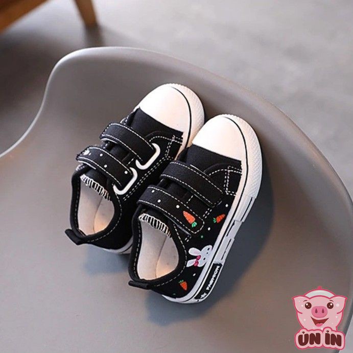 Giày Cho Bé Trai Bé Gái - Giày thể thao quai dán hình Thỏ cà rốt dễ thương đế siêu êm nhẹ phong cách Hàn Quốc M2128