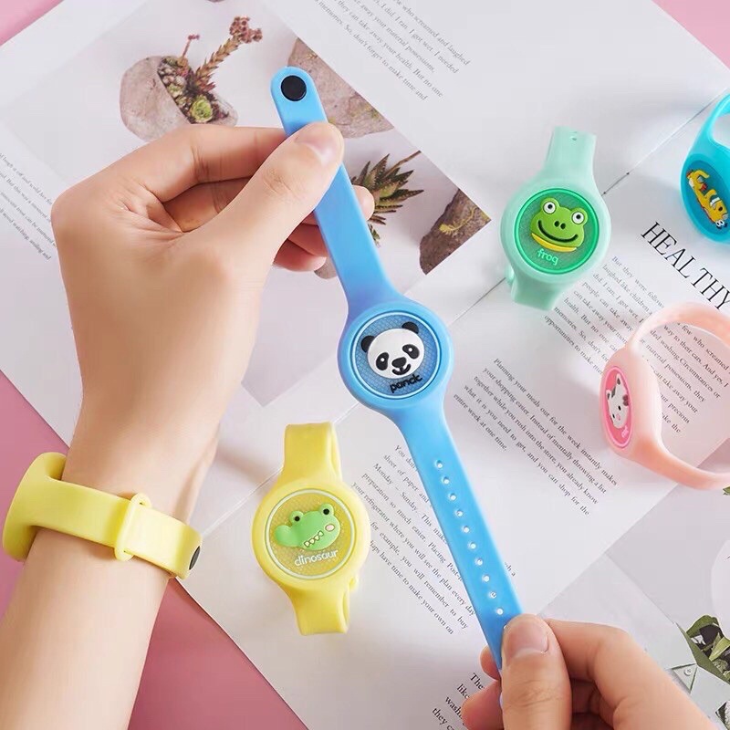 Đồng hồ đuổi muỗi bằng tinh dầu, có đèn phát sáng, nhiều hình dáng ngộ nghĩnh, An toàn cho bé