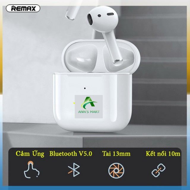 [Hàng Loại 1] Remax TWS 10i Tai Nghe Bluetooth Không Dây, Thiết Kế Nhỏ Gọn, Có Đốc Sạc Kèm 2 Tai Dòng Cảm Ứng