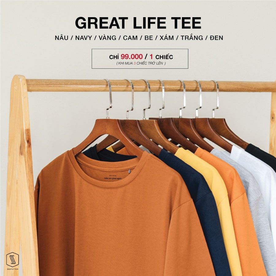 [Mã FATP17 giảm 50K đơn 200K] Áo thun cotton nam nữ unisex SSSTUTTER phông trơn nhiều màu cổ tròn ngắn tay thấm mồ hôi | BigBuy360 - bigbuy360.vn