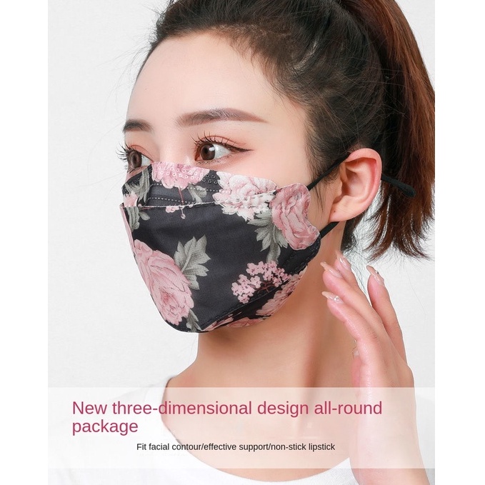 Khẩu Trang cotton Siêu Mỏng Thoáng Khí Họa Tiết Hoa 3D Phong Cách Hàn Quốc Thời Trang Mùa Hè Dành Cho Nữ k f 94 2022