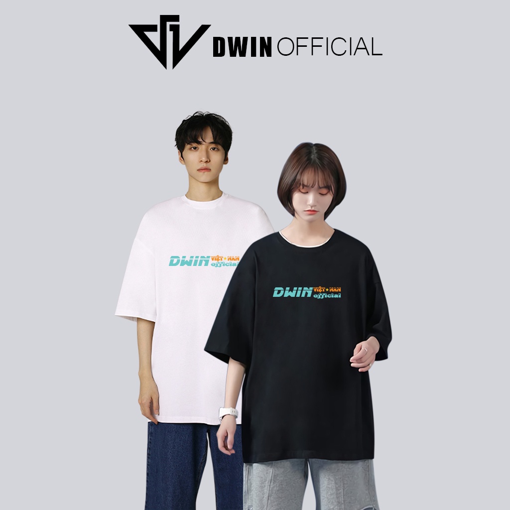 Áo thun VIỆT NAM unisex thời trang Dwin basic tee phông trơn nam nữ tay lỡ oversize form rộng