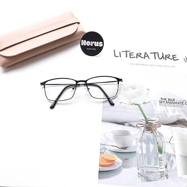 Gọng Kính Vuông Kim Loại Nhẹ Siêu Mỏng - Gọng Kính Cận Horuseyewear