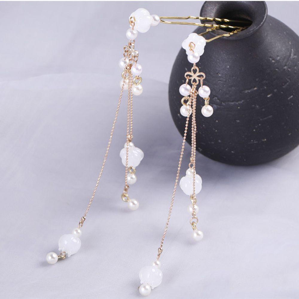 Trâm Cài Tóc Đuôi Ngựa Hình Chữ U Phối Tua Rua Phong Cách Hanfu Cổ Điển Thời Trang Cho Nữ