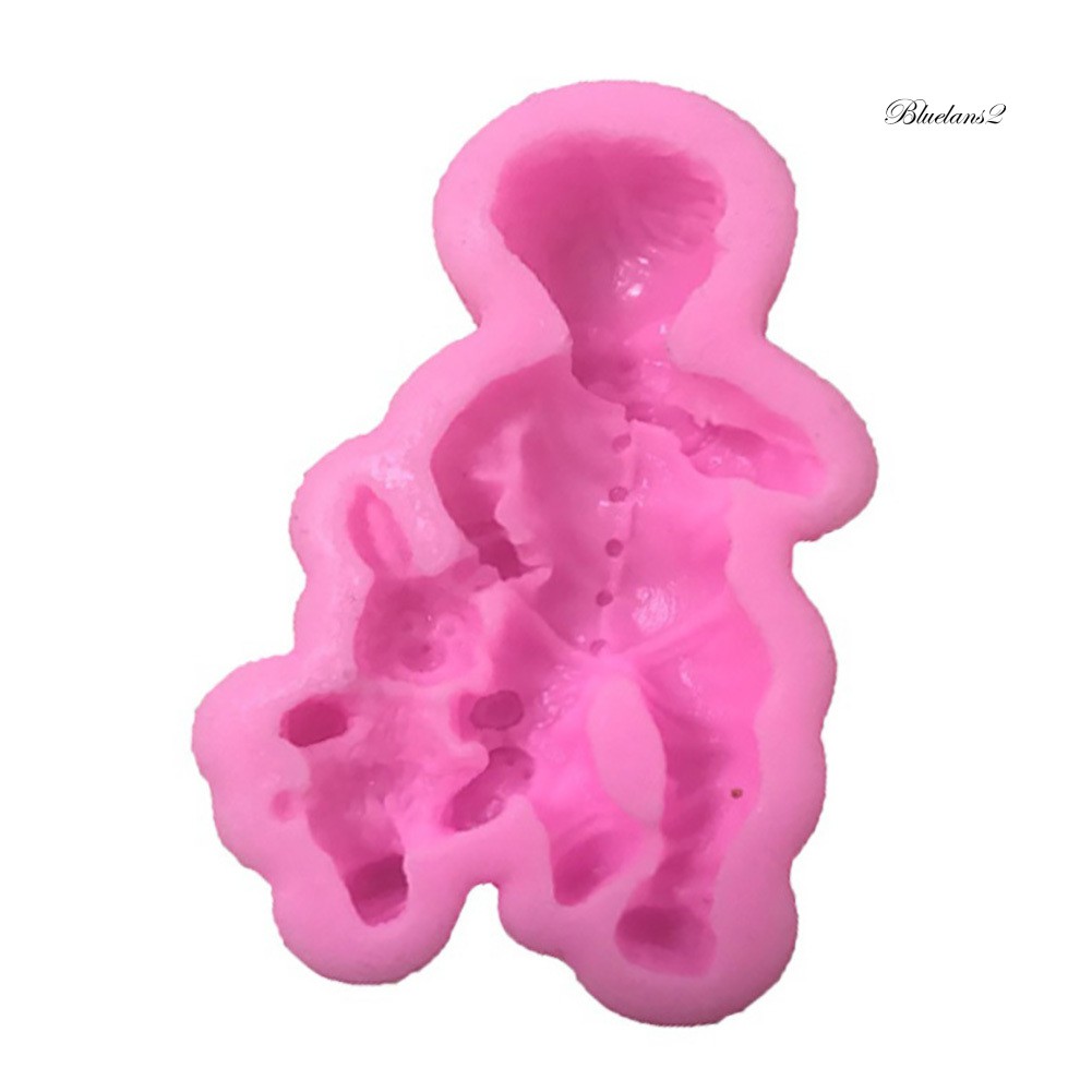 Khuôn Silicone Tạo Hình Làm Bánh Kẹo Hình Bé Trai / Bé Gái 3d Diy