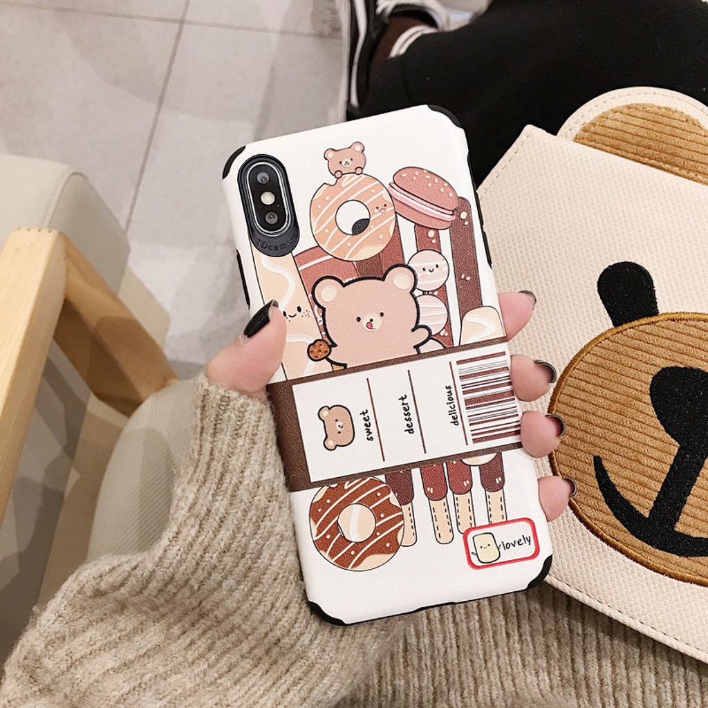 [ SAMSUNG ] Ốp Lưng Da IMD Candy Bear - | BigBuy360 - bigbuy360.vn