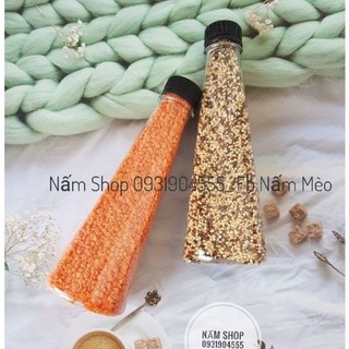 Chai nhựa PET đựng trà sữa/gia vị/ đậu hạt/ thực phẩm _ chai nhựa hình tam giác