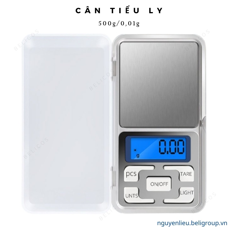 Cân tiểu ly 500g /0,01 (Kèm pin), Cân điện tử nhà bếp - Dụng cụ làm mỹ phẩm độ chính xác cao