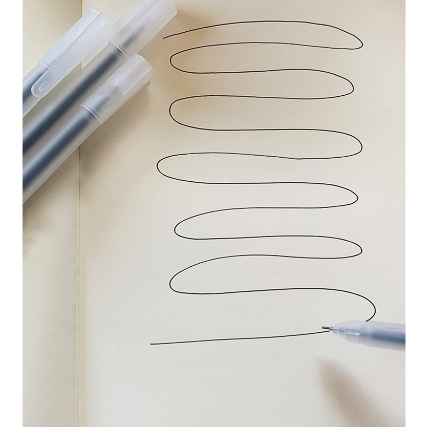 Bút gel basic RESUN mờ gió không đánh dấu, khô nhanh, mực đen liên tục 0.5mm ký học sinh văn phòng trơn tru B1 B3