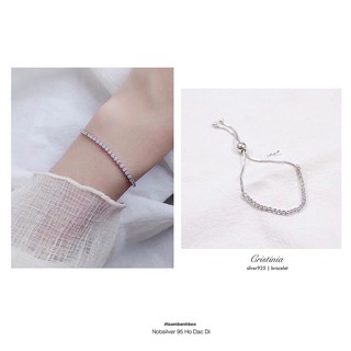 Vòng tay lắc tay bạc nữ đính đá thời thượng - Trang sức bạc Nobsilver
