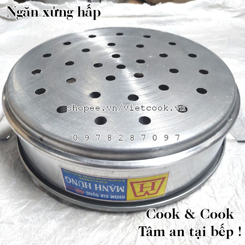 [Chính Hãng] Ngăn Xửng Hấp Bánh Bao Size 42 Nhôm Mạnh Hùng- Hấp hải sản/rau củ...