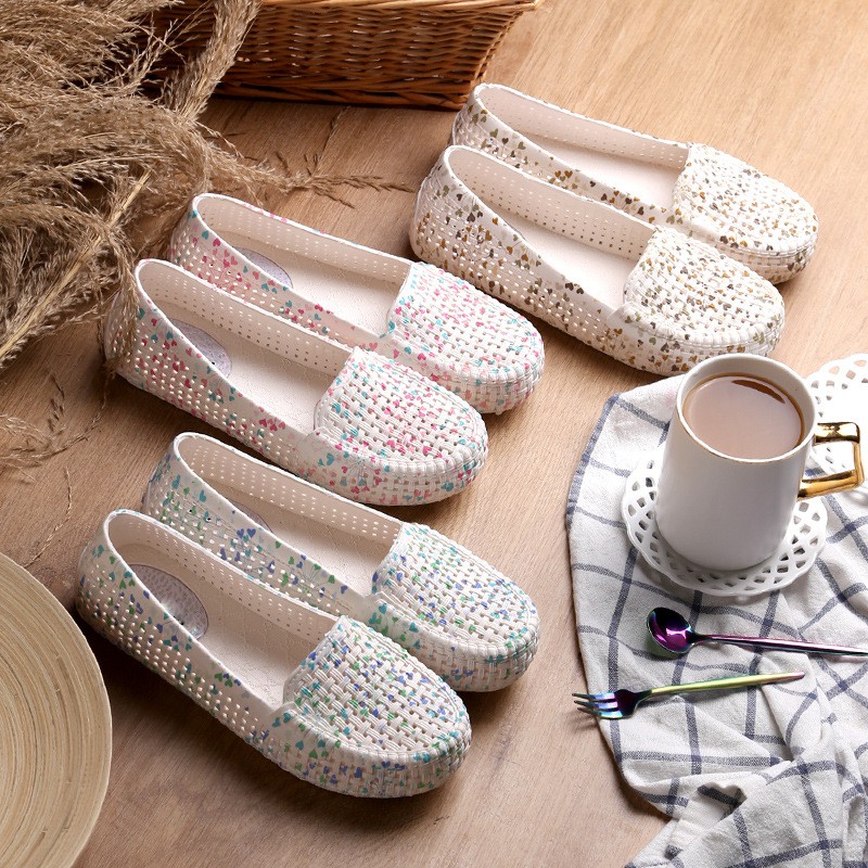 Giầy bệt siêu mềm hoa vintage dễ thương GN20 | BigBuy360 - bigbuy360.vn