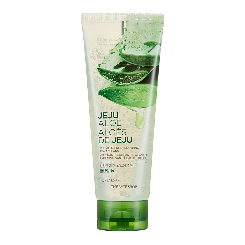 Sữa rửa mặt dạng gel mềm mịn da Jeju Aloe Fresh Soothing Foam Cleanser 150ml