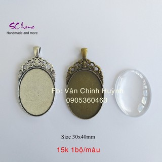 Bộ mặt dây chuyền oval #2 và dây đeo
