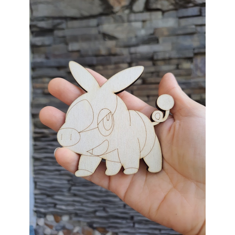 Tô màu gỗ POKEMON  tặng kèm nam châm tủ lạnh