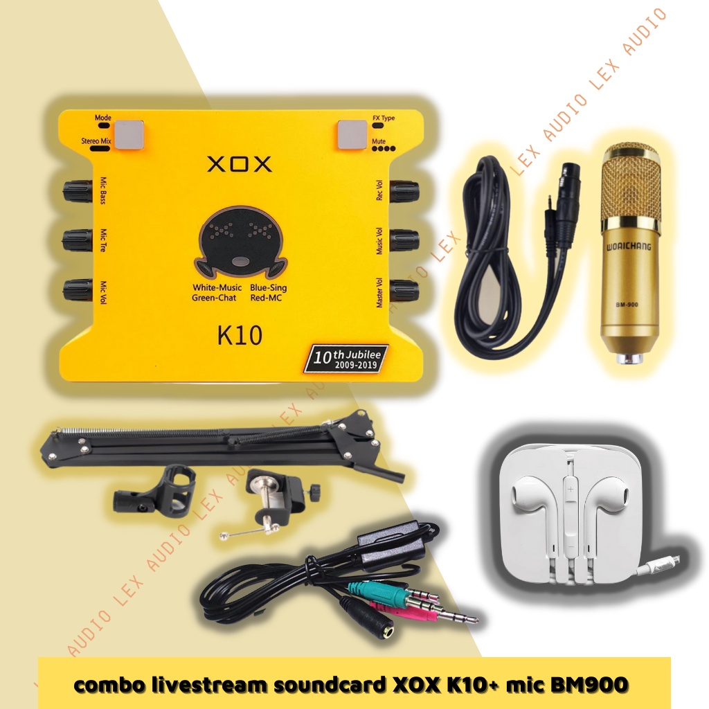 BỘ MIC KARAOKE LIVESTREAM TRỰC TUYẾN GIÁ RẺ CHẤT LƯỢNG CAO SOUNDCARD K10+ MIC BM-900 [HÀNG CHÍNH HÃNG BẢO HÀNH 12 THÁNG]