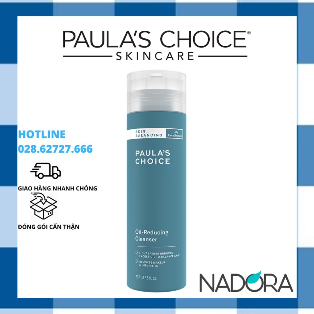 Sữa Rửa Mặt Cho Da Dầu, Mụn Paula's Choice Skin Balancing Oil-Reducing Cleanser (237ml)