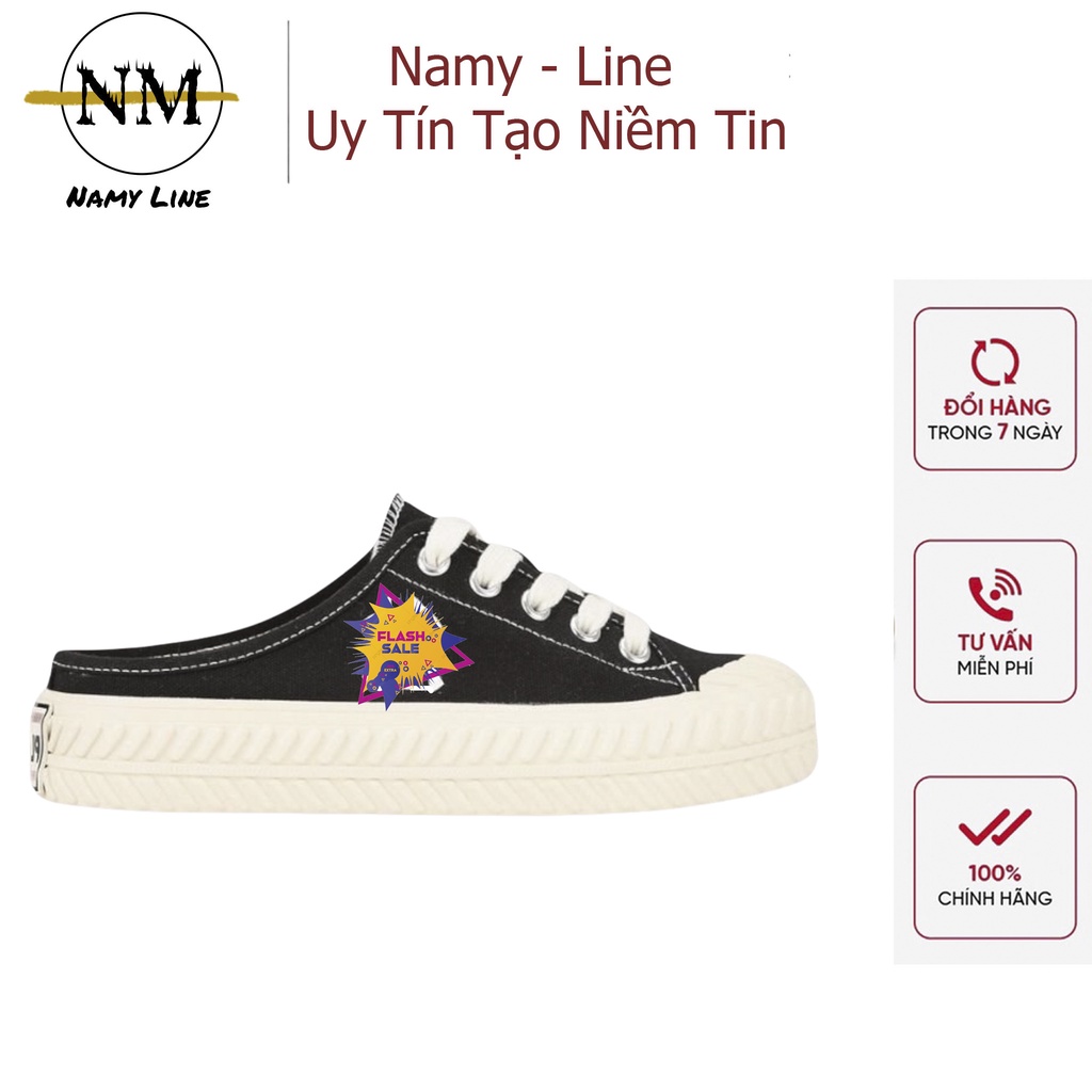 Giày Sục NY, Đạp Gót, Giày Sục NY Đen Độn đế mới nhất.-Namy Line