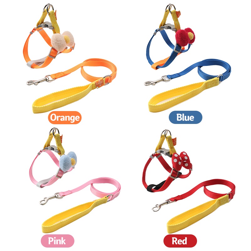 HamshMoc Bộ Dây Dẫn Cún Cưng Đi Dạo Mềm Mại Có Thể Điều Chỉnh