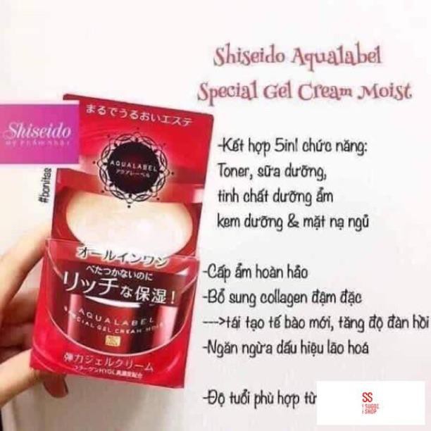 Kem dưỡng da Shiseido Aqualabel 5in1 sẵn 2 màu