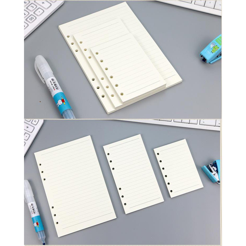 Ruột sổ còng 6 lỗ giấy Refill A5 A6 A7 làm sổ planner bullet journal