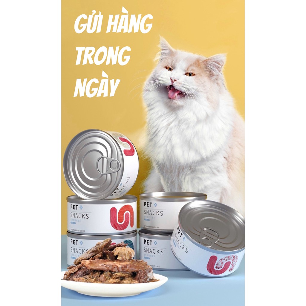 [HÀ NỘI] Pate hộp PET SNACK 170g cho Mèo xinh từ 3 tháng tuổi