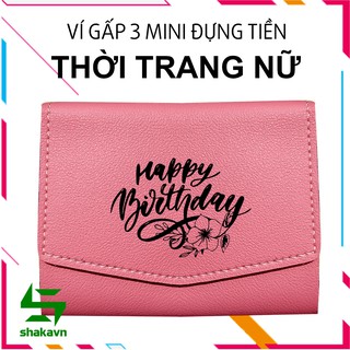 Ví nữ ngắn đẹp cầm tay mini nhỏ gọn bỏ túi nhiều ngăn dễ thương SKN03 (Quà Tặng Sinh Nhật)
