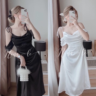 Đầm midi trễ vai