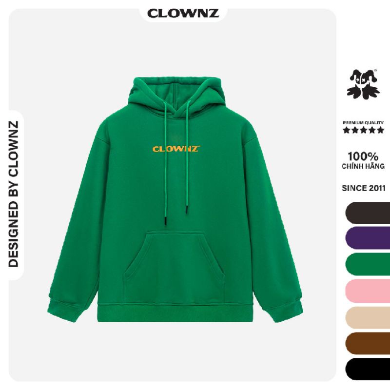 Áo hoodie local brand Clownz Basic trơn V3, 7 màu, vải nỉ bông, unisex nam nữ, form rộng | BigBuy360 - bigbuy360.vn