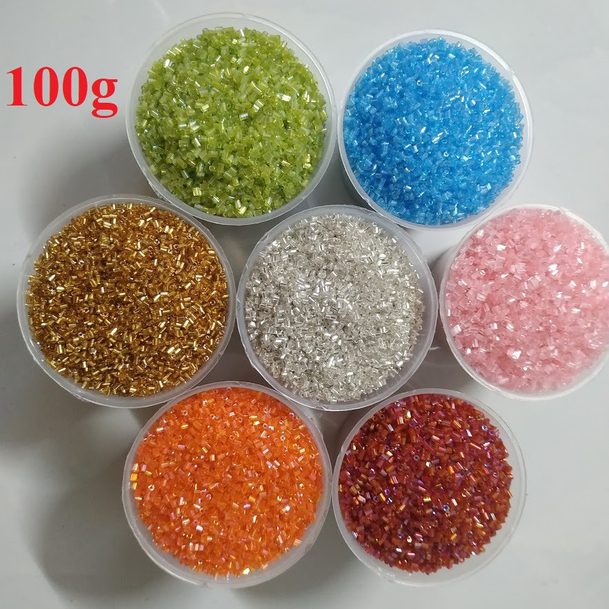 100gr hạt cườm gãy nhiều màu (Phần 1/2)