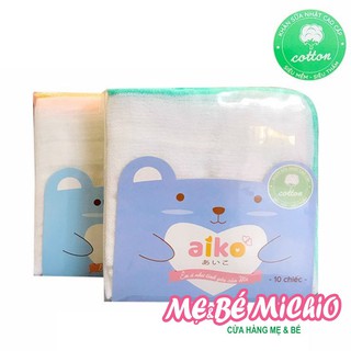 KHĂN SỮA 3 LỚP XUẤT NHẬT AIKO 10CÁI/TÚI, MỀM MỊN, 100% COTTON