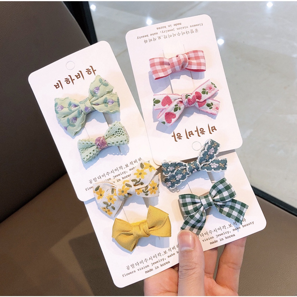 Set kẹp tóc xinh xắn phong cách Hàn Quốc cho bé