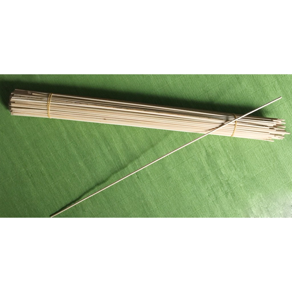 Bộ 50 que gỗ tròn 3 ly dài 90cm- tăm tre tròn dài làm handmade