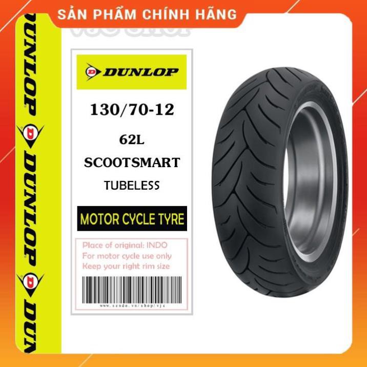 Vỏ ( Lốp ) xe máy Dunlop SCOOTSMART 130/70-12 MC 62L TL _ Lốp Trung Thành