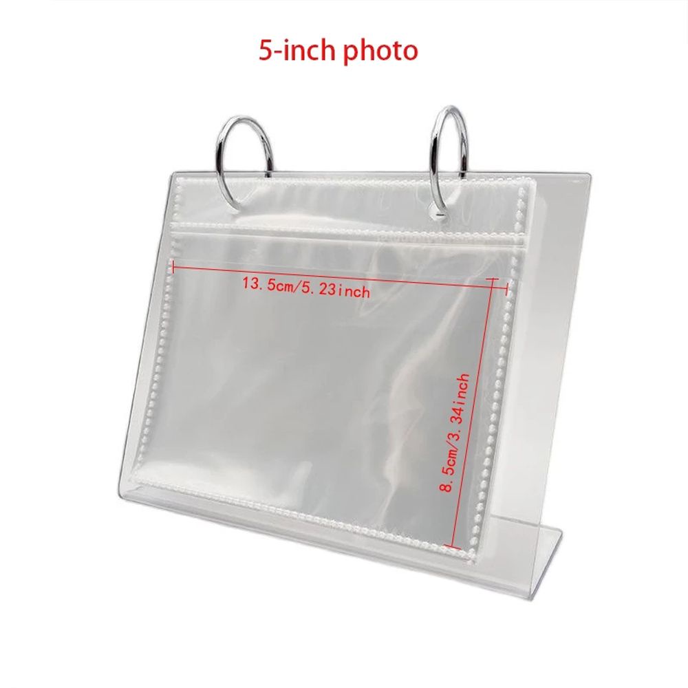 Cuốn album giữ hình / áp phích / ảnh Instax 3/5 inch có đế đỡ trong suốt acrylic để bàn trang trí đẹp mắt