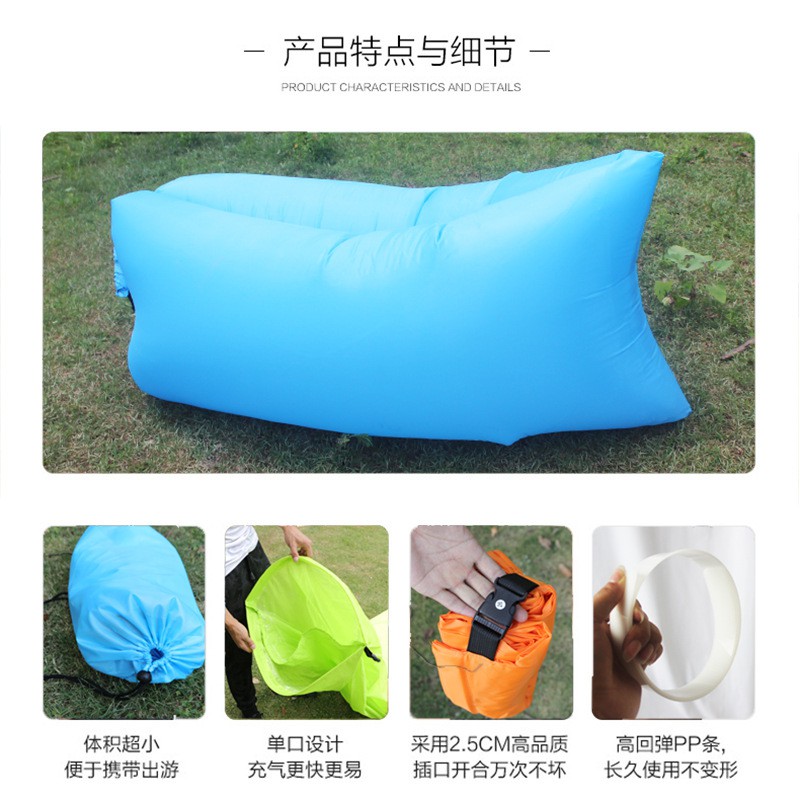GHẾ HƠI DU LỊCH Không Cần Bơm, Sofa Văn Phòng, Đệm Hơi Du Lịch, Phượt, Dã Ngoại TÚI GIÓ