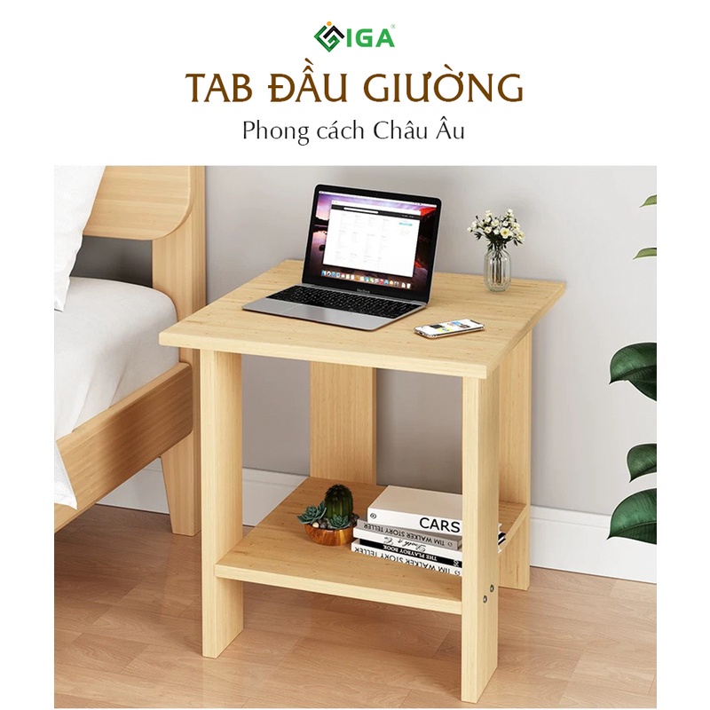 Kệ đầu giường gỗ, bàn để đồ phù hợp với decor GP23