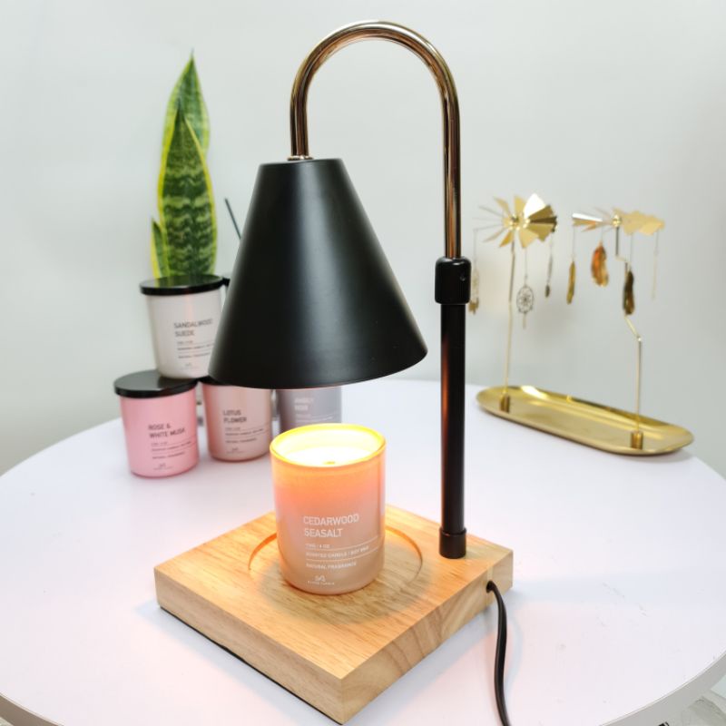 Đèn đốt nến thơm - Phụ kiện nến thơm BBW, Yankee, Candle Cup - Đế gỗ chỉnh cao thấp