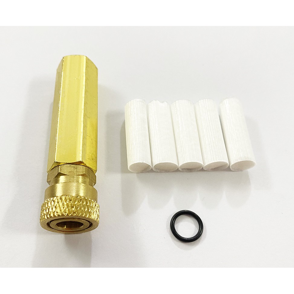 Đầu Lọc Ẩm, Bầu Lọc Bơm cao áp tách nước, tách dầu  + Tặng Kèm 5 Bông Lọc Ẩm và 1 gioăng cáo su cho bơm Cao Áp
