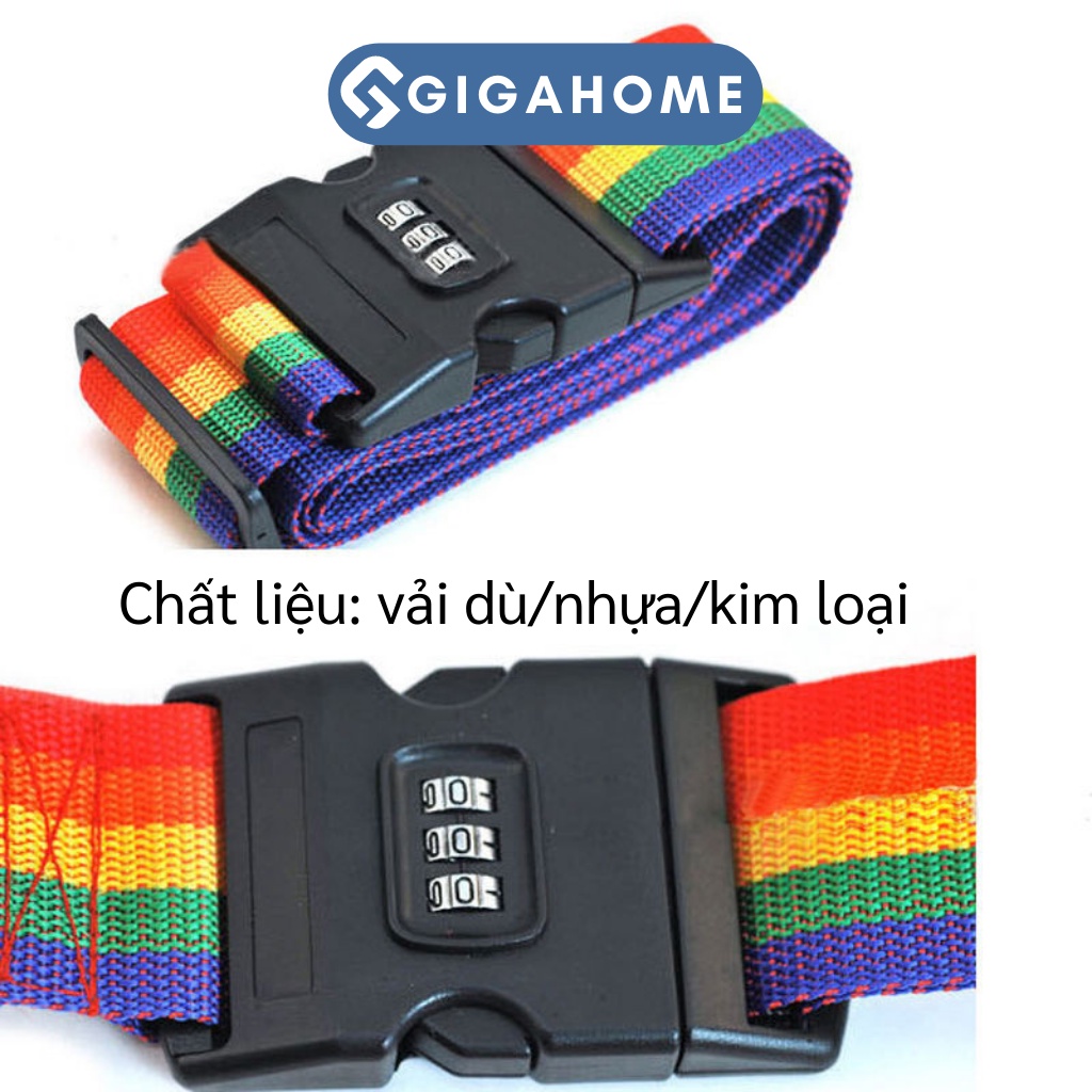 Dây Đai Vali GIGAHOME Có Khóa Mã Số Chống Trộm 5cmx2m 3644