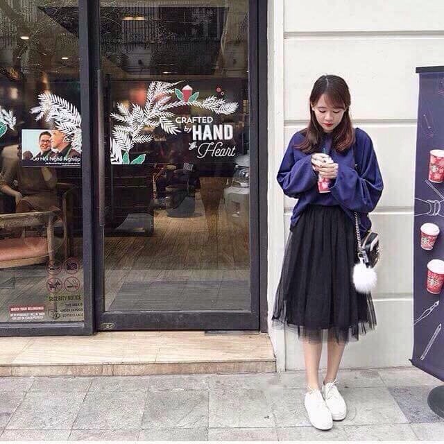 Chân váy maxi lưới hot hit ( ny)