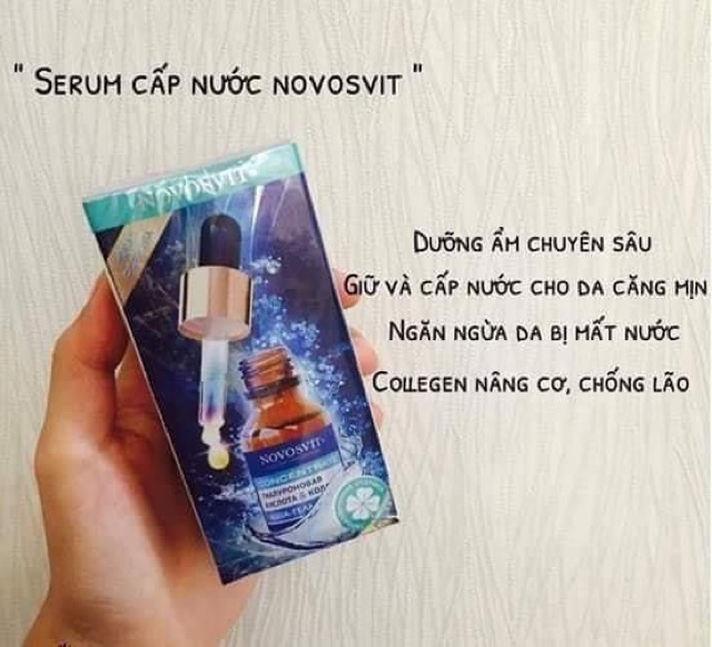 Novosvit xanh - Serum Novosvit xanh đậm đặc Collagen & Acid Hyaluronic trẻ hoá tái tạo da