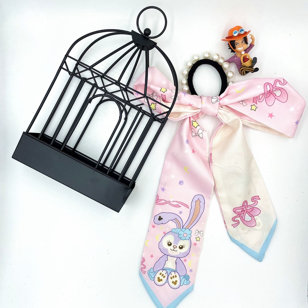 Dây buộc tóc nơ dài 90cm phong cách retro Hàn Quốc cho nữ