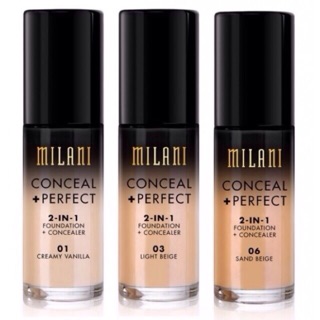 Kem nền milani conceal + perfect 2 in 1 foundation + concealer