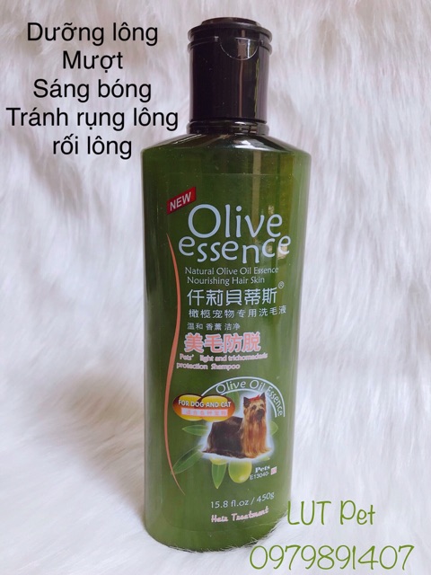 Sữa tắm thơm chó mèo Olive essence - khử mùi dưỡng lông diệt ve rận bọ ghẻ