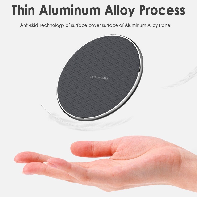 10W Qi Kim Loại Sạc Không Dây Thích Hợp Cho IPhone X 11 12 13Max Không Dây Nhanh Chóng Sạc